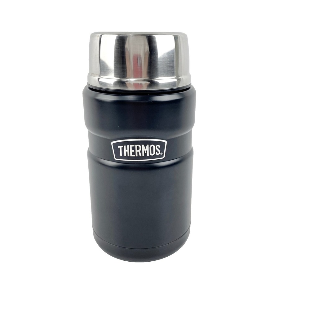 Thermos Stainless King Vacuum Insulated Food Jar Black Stainless Steel 24 Oz